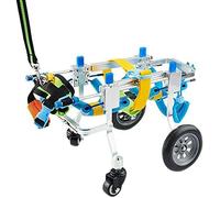 Dog Wheelchair Adjustable Full Support Pet Wheelchair Assisted Walk Car 4 Wheels Dog Front And Hind Legs Rehabilitation For disabled dog Dog Doggie Puppy Cat (XXS)