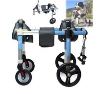 Dog Wheelchair, Adjustable Height, 2-Wheel/4-Wheel Switchable, Walking Aid for Injured or Paralyzed Dogs, Suitable for All Breeds