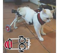 Dog Wheelchair - Adjustable Lightweight Metal Frame Cart for Small Pets with Back Leg Disabilities, Recovery Aid for Dogs and Cats