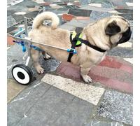 Dog Wheelchair, Adjustable Pet Stroller, Dog Stroller Rear Leg Rehabilitation, Suitable for Disabled Dogs, Senior Cats, Paralysis, 2 Wheels,2XSmall