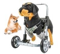Dog Wheelchair, Adjustable Pets Cart with Wheels for Back Legs, Full Support Doggy Mobility Support Aid For Front Legs, Assisted Walking Pet Stroller For Disabled Pets L:max33cm