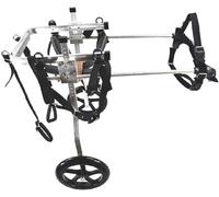 Dog Wheelchair Cart for Medium/Large Dogs - Aluminum Rolling Support for Disabled Hind Legs, Adjustable Leg Braces, Easy Assembly & Comfortable Fit