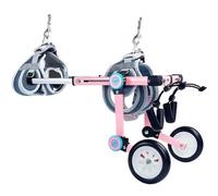 Dog Wheelchair, Dog Leg Brace Support, Adjustable Dog Pet Wheelchair Training Behavior Aids, with All-Terrain Tires & Durable Bearings (Pink, Blue)(Pink,XL)