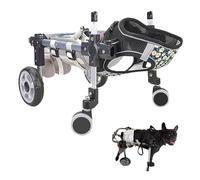 Dog Wheelchair For Back Legs, 4 Wheels/2 Wheels Adjustable Mobility Aid Small Dog Wheelchair For Back Legs For Disabled Or Injured(4 Wheels,XS)