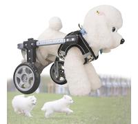 Dog Wheelchair for Back Legs, Adjustable Pet Cart with Wheels for Disabled or Injured Small & Medium Dogs, Lightweight Aluminum Material, 2 Wheels