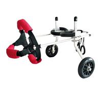 Dog Wheelchair for Back Legs - Mobility Aid for Small and Medium Dogs & Cats, Assisted Walking Device, Rehabilitation Cart for Pets (Red Small)