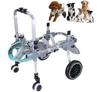 Dog Wheelchair for Back Legs,Wheel Wheelchair Back Large,Rear Support,Light Weight,Adjustable Pets Cart Legs,for Aging,Disable,Injured,Arthritis,Weak Dog/Cat/Pet(S,Four Wheels)