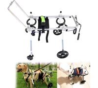 Dog Wheelchair for Disabled Pets, 4-Wheel Mobility Aid for Rehabilitation & Exercise, Lightweight Support for Dogs with Weak Legs