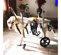Dog Wheelchair for Disabled Pets with Four-Wheel Stroller Design, Front and Rear Leg Support Mobility Aid for Rehabilitation and Enhanced Movement