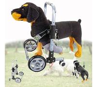 Dog Wheelchair for Front Legs, Adjustable Pet Wheel Chair, Dog Mobility Aids For Walking, Dog Carts with 4 Wheeled for Doggy Leg Brace, Pets with weak Front LimbsGrey,S