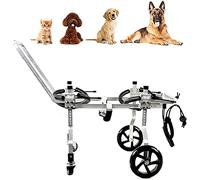 Dog Wheelchair For Hind Legs Lightweight Pet Exercise Wheels disabled dog Dog Rehabilitation 4 Wheels Adjustable Assisted Walk Car For Weight 1-9.6Kg (XXS)