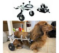 Dog Wheelchair for Mini Dachshunds, 2-Wheel Support for Disabled Pets, Rehabilitation Mobility Aid for Rear Legs, Adjustable Dog Cart for Enhanced Mobility