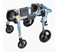 Dog Wheelchair for Paralyzed Dogs - 4-Wheel Mobility Aid for Elderly & Disabled Pets Adjustable Rehabilitation Stroller for Front & Back Leg Support