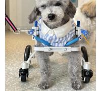Dog Wheelchair for Paralyzed Pets - 4-Wheel Cart for Small/Medium/Large Dogs, Easy to Assemble Mobility Aid for Dogs with Hind Leg Disabilities(Size L)