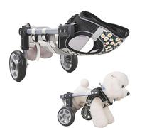 Dog Wheelchair for Rear Legs, Adjustable Pet Mobility Cart for Small and Medium Dogs, Includes Chest and Thigh Support for Enhanced Comfort and Stability