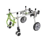Dog Wheelchair for Small Dogs & Cats - 4-Wheel Mobility Aid for Back Legs Arthritis Rehabilitation & Weak Leg Support Trolley