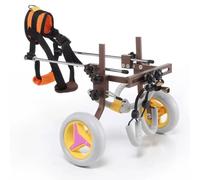 Dog Wheelchair for Small Mum Dogs Rear Leg Support Pet li Aid Adjustable Canine Cart for Improved li in Dogs & Lightweight Design(Brown,Generation 2)