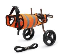 Dog Wheelchair for Small Mum Dogs Rear Leg Support Pet li Aid Adjustable Canine Cart for Improved li in Dogs & Lightweight Design(Orange,Generation 3)