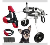 Dog Wheelchair for Small to Medium Pets - Adjustable Lightweight Running Wheels for Dogs and Cats with Hind Limb Disabilities Paralysis or Injuries