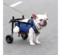 Dog Wheelchair French Bulldog Doggy Wheel Chair, Portable Breathable Fabric Pet Stroller, 2 Wheels Small Dog Wheelchair for Back Legs, Outdoor Mobility Aids(M)