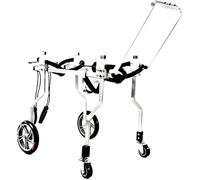 Dog Wheelchair Full Support, 4 Wheels Dog Wheelchair For Medium Dogs, Back Brace For disabled dog Back Legs Small Dog Cat Walk (33 L)