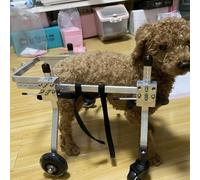 Dog Wheelchair Full Support 4-Wheels Dogs, Metal pet Assisted Walker for Aging, Adjustable Cat Mobility Aids, Light Weight Pets Cart