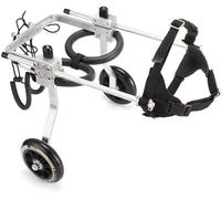 Dog Wheelchair, Hind Leg Rehabilitation, Professional Dog Wheelchair Aluminum Stainless Steel Cart, Assisted Walking Two-Wheel Adjustable Pet Wheelchair (M)