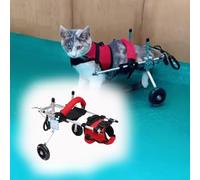 Dog Wheelchair Hind Legs Injured Cat Mobility Stroller, Adjustable Aging for Disabled/Limited, Aluminum Rehabilitation Pet Carts