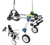 Dog Wheelchair Mobility Cart - Foldable Pet Rehabilitation Aid with Soft Harness for Stable Hind Leg Support and Easy Assembly