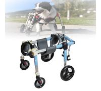 Dog Wheelchair, Pet Mobility Aid, Adjustable 4/2 Wheels Convertible, XS - XXL Sizes, Full Support for Disabled Dogs with Rear Leg Knee Brace, Lightweight Aluminum Build,L