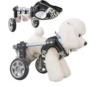 Dog Wheelchair, Pet Mobility Aid - Convertible 2/4-Wheel Adjustable Cart, Lightweight Aluminium Frame, XS-XXL Sizes for Disabled Pets, Rehabilitation Support for Small to Large Dogs,L,2 Wheels