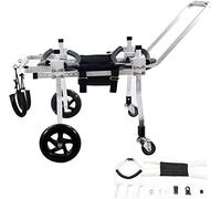 Dog Wheelchair With 4 Wheels Adjustable Disabled Animal Forelimb Hind Limb Scooter Elderly Dog Power For Small Medium Dog With Strap Accessories 1-25Kg Adjustable Pet Wheelchair (L)