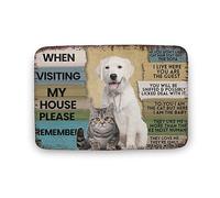 Dog When Visiting My House Please Remember Dog Door Mat 16x24 Inch
