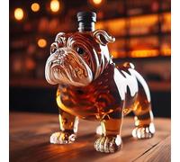 Dog Whiskey Bottle, Animal Shaped Whiskey Decanter, Funny Dog Design Liquor Container for Red Wine Beer Tasting Home Collector Father's Day