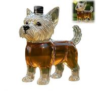 Dog Whiskey Decanter -2026 Updated Clear Glass Norwich Terrier Wine Bottle, 350ml Drink Dispenser Decor | Container for Family Gathering Restaurant Barbecue Holiday Display