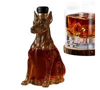 Dog Whisky Decanter - Decorative Liquor Bottle | 350 ml Transparent Alcohol Container | Decoration for Dining Room in the Kitchen of the Home Bar, Gift