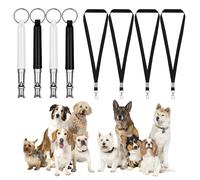 Dog Whistle,Adjustable Ultrasonic Silent Dog Whistle,Dog Whistle to Stop Barking Neighbors Dog,with Lanyard Professional Recall Dog Training Whistles,Dog Whistle to Make Dogs Come to You（B&W） (2)