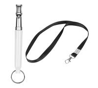 Dog Whistle Lanyard Adjustable Ultrasonic Silent Dog Whistle Recall Training Whistles To Stop Barking Devices(White)