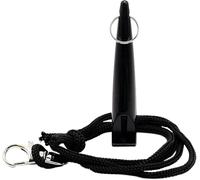Dog whistle strap hanging rope - for recall and dog training - long-distance - suitable for most dog breeds - standard tone - food grade plastic (black)