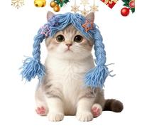 Dog Wigs - Funny Soft Headwear Cute,Dog Cat Wig Cosplay Headpiece | for Small Medium Large Doggy Kitten Home Photoshoot Role-Play Halloween Party Christmas Birthday Holiday