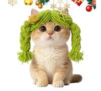 Dog Wigs | Funny Soft Headwear Cute - Kitten Hair Wig Cosplay Headgear | for Small Medium Large Doggy Kitten Home Photoshoot Role-Play Halloween Party Christmas Birthday Holiday