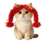 Dog Wigs - Soft Braid Animal Accessories, Cosplay Wig Imitation Kitten | For All Breeds Puppy Kitten Photo Home Role Play Party Christmas Birthday Halloween