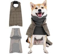 Dog Winter Clothes - British Gentleman Style, Waterproof Polyester Coat, Warm Cotton Jacket, Adjustable Back Opening | For Small Medium Large Dogs Keeping Stylish Outdoor Walks Playtime Trips