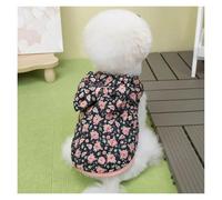 Dog Winter Clothes Waterproof Coat | Autumn Warm Cat Clothing | Flounced Sleeve Cotton Vest for Small Pets(Blackqu25,XXL)