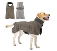 Dog Winter Coat - Comfortable Plaid Dog Clothes, Warm Fleece-Lined Winter for Small, Medium & Large Dogs | Festive Holiday & New Year Pet Apparel for Cold Weather