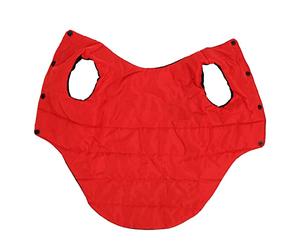 Dog Winter Coat for Medium Large Dogs, Double Sided Wearable, Warm Red Jacket - Soft Comfortable Fabric, Easy On Off, Outdoor Walking and Travel (5XL)