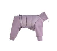 Dog Winter Coat Italian Greyhound Jumpsuit Warm Jacket w/Side Zipper & Leash Hole Turtleneck Four-Legged Whippet Clothes Onesie(Lila,M)