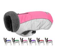 Dog Winter Coat, Ripstop Dog Jacket with Reflective Stripes, Christmas Waterproof Dog Sweater with Harness Hole, Warm Pet Winter Vest for Small Medium Extra Large Dogs (Pink, M)