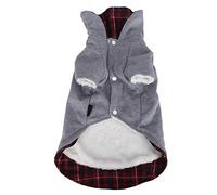 Dog Winter Coat | Thicken Cotton Warm Clothing for Small Medium Large Dogs | Red Smile Soft Pet Apparel for Autumn Winter Season (Red)