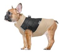 Dog Winter Coat Waterproof Cold Weather Warm Puffer Jacket for Small Medium Large Dogs Cozy Puppy Vest with Reflective D-ring Zip Up Pet Outdoor Clothes,Khaki,L